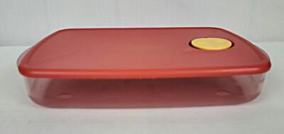 Tupperware Microwave Rock N Serve Rectangular Shallow 6 Cup Vent N Serve