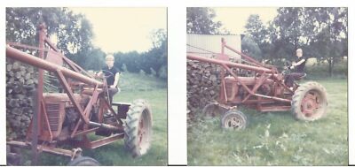 2 PHOTOS ANCIENNES - VINTAGE ORIGINAL - TRACTEUR AGRICULTURE TRACTOR FARM FERME