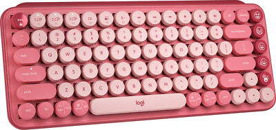 Logitech - POP Keys Wireless Mechanical Tactile Switch Keyboard for Windows/M...