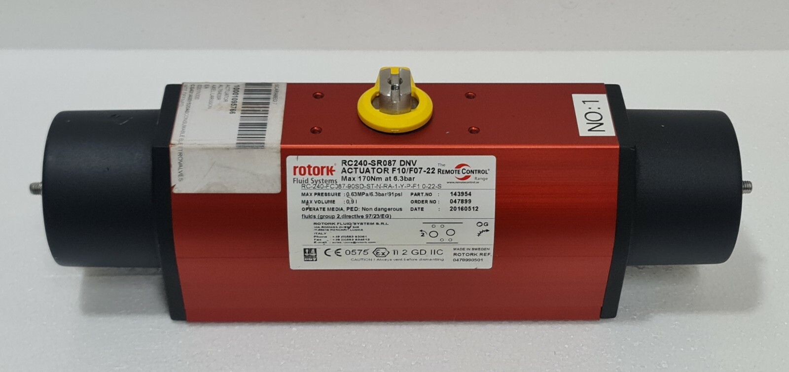ROTORK RC240 SR087 DNV ACTUATOR F10/F07-22 RC-240-FC087-90SD