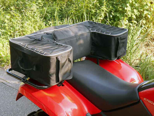 Owner ATV Part Rear Rack Back Seat Storage Pack Luggage Bag Cushion Pad Padded Black
