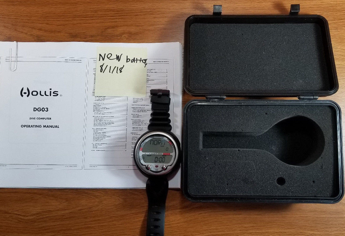 Hollis DG03 Air Integrated Wrist Scuba Dive Computer Wireless Hoseless Nitrox