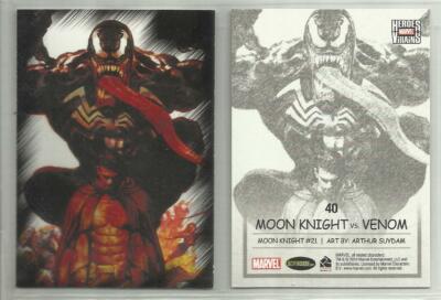 2010 Marvel: Heroes & Villains (Rittenhouse) Base Card #40 MOON KNIGHT VS. VENOM