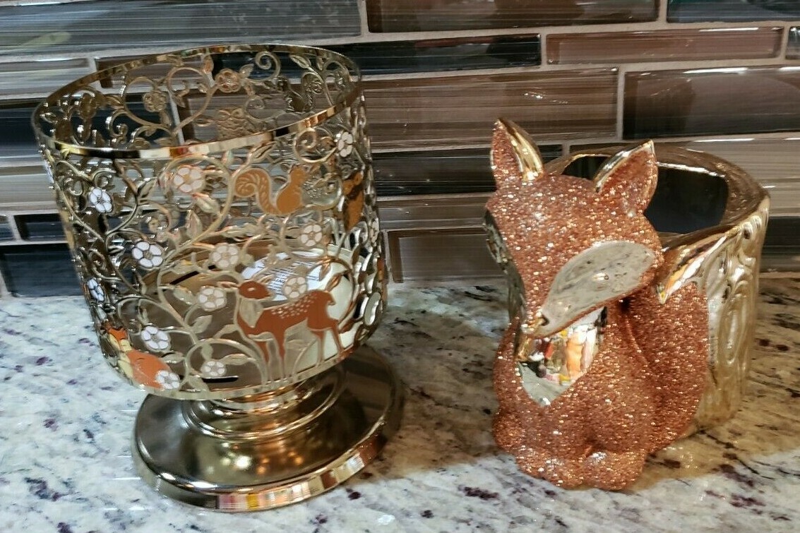 Holder & Critter 3 Wick Pedestal Candle Holder Lot