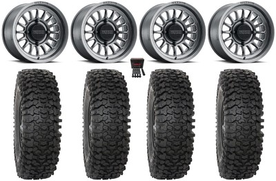 Method 411 15'' Wheels Titanium (5+2) 35'' RC500S Sticky Tires Can-Am Defender