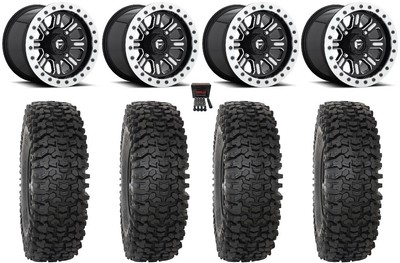 Fuel Hardline Beadlock 15'' Wheels Black 32'' RC500S Sticky Tires Can-Am Defender