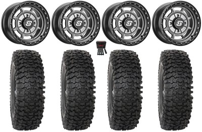 Sedona Rift 15x6 Wheels Grey 33'' RC500S Sticky Tires Can-Am Defender