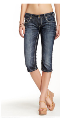 NWT MEK Denim Khora Capri Jean DKBLU Sz 28