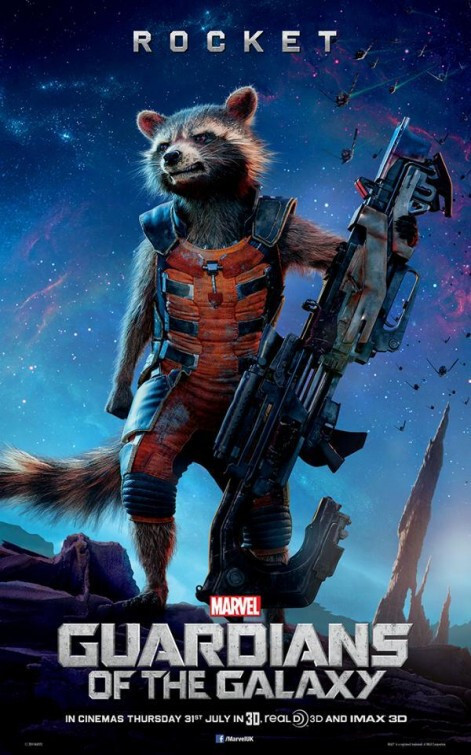 GUARDIANS OF THE GALAXY (ROCKET) film poster - glossy A4