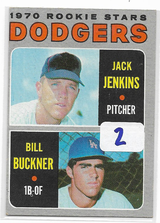 Bill Buckner Jack Jenkins 1970 Topps Rookie Card #286 scan 2. rookie card picture