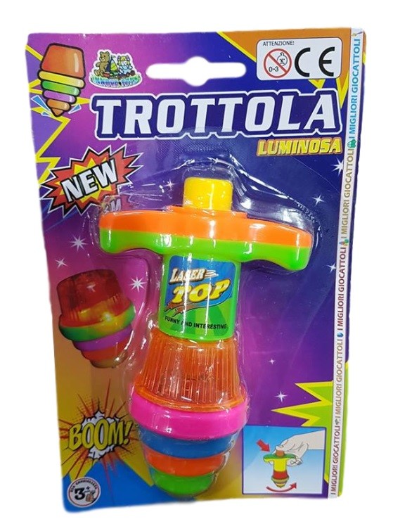 Trottola Luminosa Con Luci Laser Top Gioco Giocattolo Bambini dfh