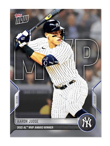 Aaron Judge MVP Award Winner 2022 MLB TOPPS NOW Card #OS38
