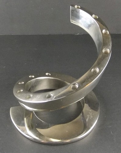 Danish Modern 1960s Dansk Designs Bertil Vallien Plated Spiral Candleholder