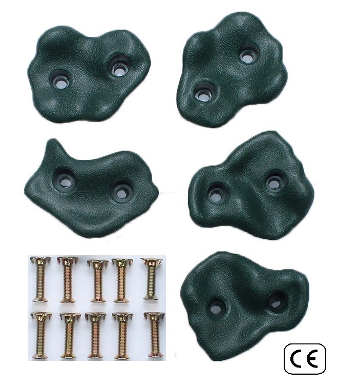 Climbing Stones Handgrips Heavy Duty Plastic Green Climbing Wall