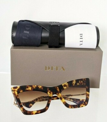 Pre-owned Dita Brand Authentic  Sunglasses Erasur Dts507-53-02 Tkt Gld Frame In Brown