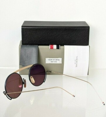 Pre-owned Dita Brand Authentic Thom Browne Sunglasses Tbs 111-03 Gold & Black Tb111 Frame