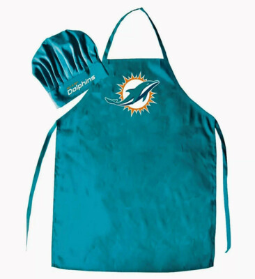 NFL Apron & Chef Hat 2pc Set - All Teams Tailgate BBQ - Free Shipping