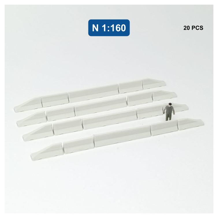 20 Blocs Routier Jersey, N 1/160 ModÃ©Lisme DÃ©Cor Train Diorama Chantier Travaux