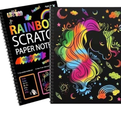 Toys for Kids Age 3 4 5 6 7 8 Year Old Girls Scratch DIY Painting Set Children