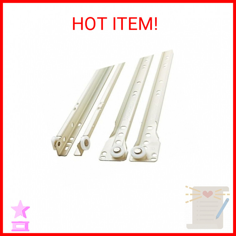 Liberty D68814C-W-TX 14-Inch Bottom Mount Drawer Slide, White