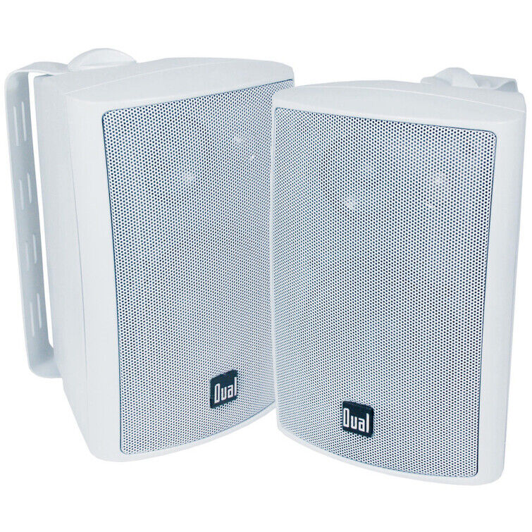 Dual 3-Way Indoor/Outdoor Speakers - Pair- White - LU47PW