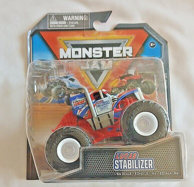 MONSTER JAM ARENA FAVORITES LUCAS STABILIZER TRUCK Red & Blue Spinmaster 1:64