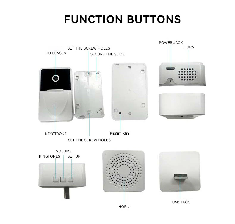 Smart Wireless WiFi Video Doorbell Phone Camera Door Bell Ring Intercom Security