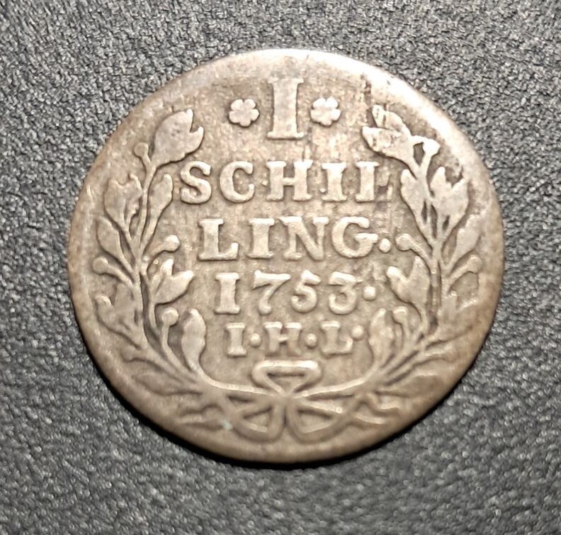 Allemagne. Hambourg 1 Schilling 1753
