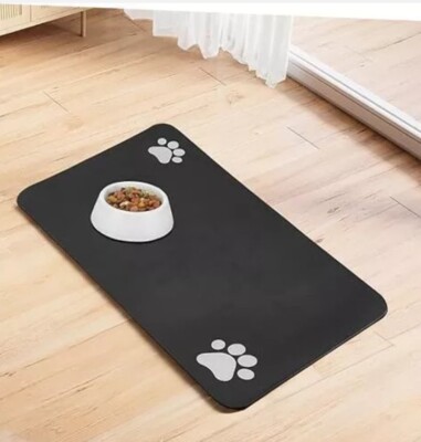 Pet Feeding Absorbent Mat for Food and Water Bowl-No Stains Quick Dry. 16''x24''