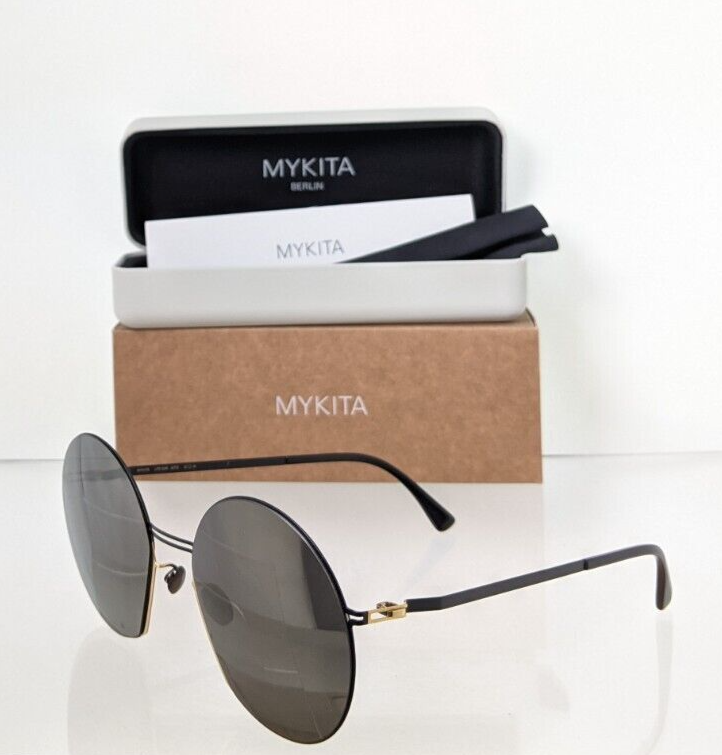 Pre-owned Mykita Brand Authentic  Lite Sun Jette Col. 056 57mm Black Gold Frame In Gray