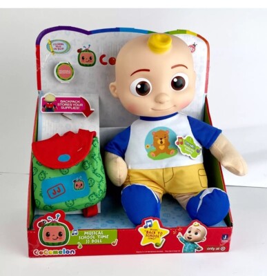 New CoComelon Musical Back to School Plush 10  JJ Doll w/ Backpack