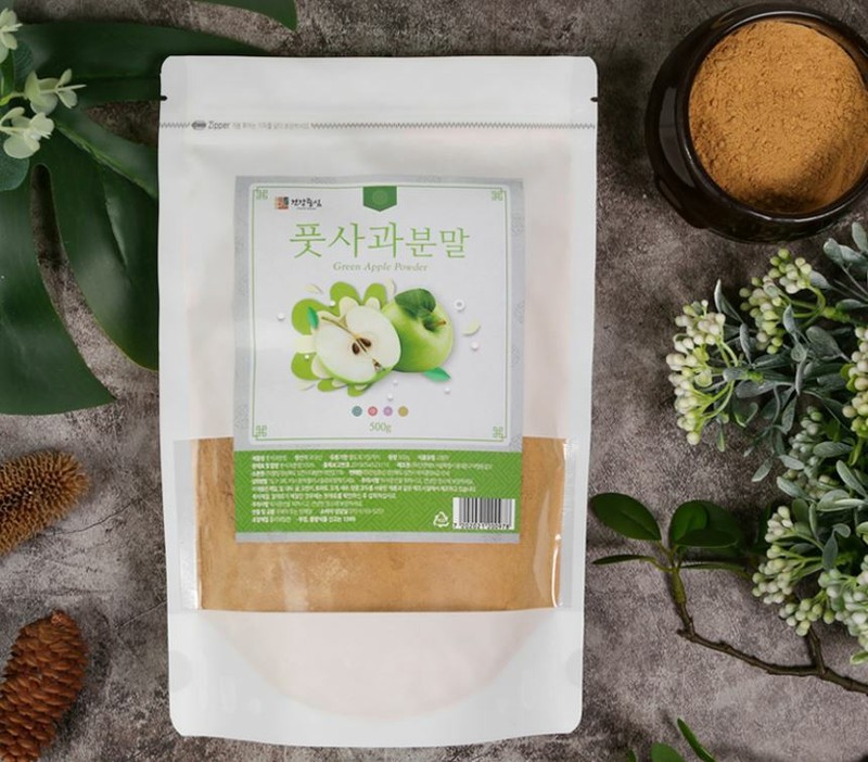 500g Green Apple Powder Detox Dietary Fiber + Track