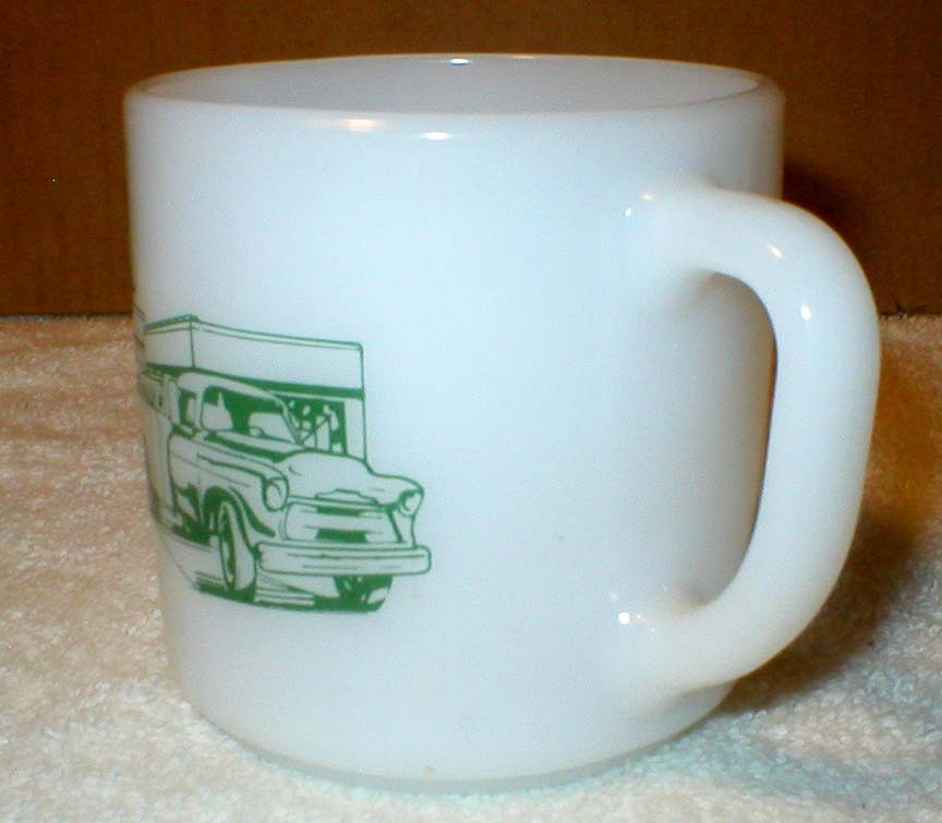 MIDLAND CO OP Service Station & Truck Federal Glass Mug Gas Oil Miltown WI