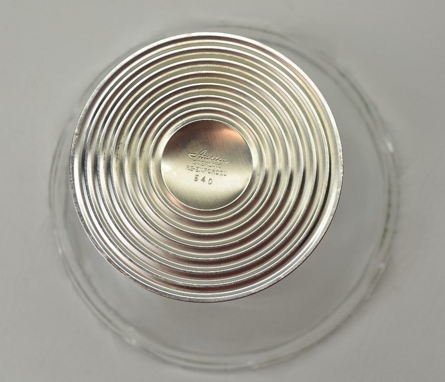 Amston Weighted Sterling Silver and Glass Compote # 540