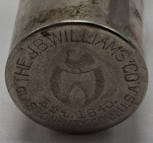 Antique 1840 Pre Mexican-American War J.B. Williams Shaving Stick Tin Can. 