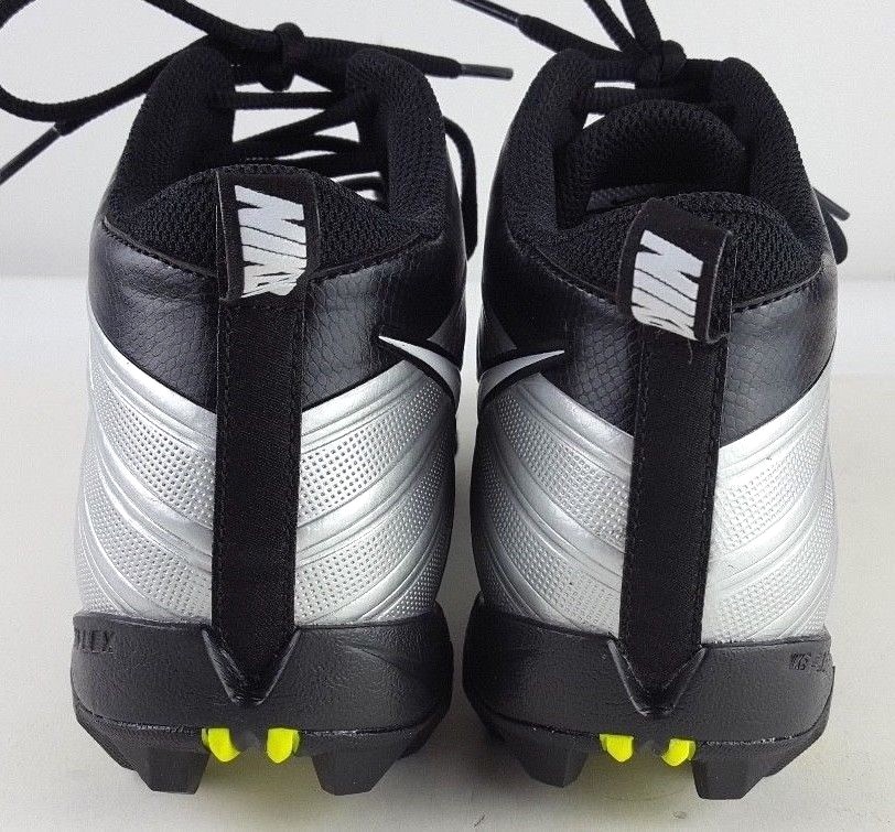 New Nike Alpha Menace Pro Mid Football Cleats sz 9.5 871451 010 Silver Black