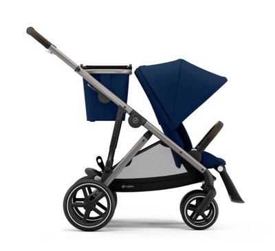 Cybex Gazelle S Stroller (navy blue) with Bassinet, Basket, Car Seat Adaptors