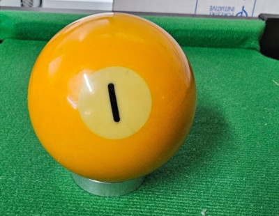 VTG Replacement Billiard Pool Ball 2 1/4'' Diameter Standard # 1 Solid Yellow***