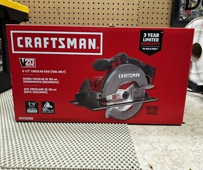 Craftsman 20V 6.5'' Circular Saw V20 Tool ONLY CMCS500B New No Box