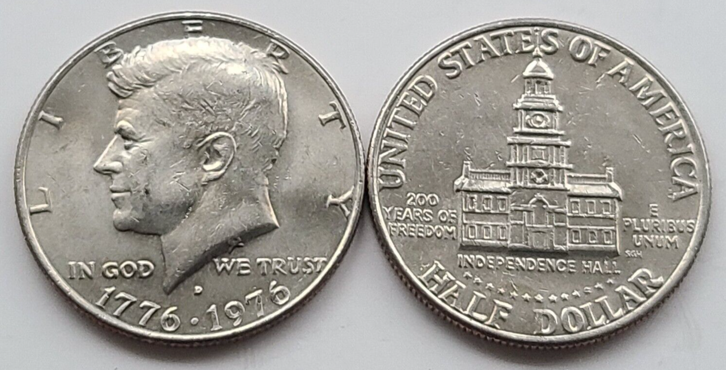 1976 D Bicentennial JFK John F KENNEDY HALF DOLLAR