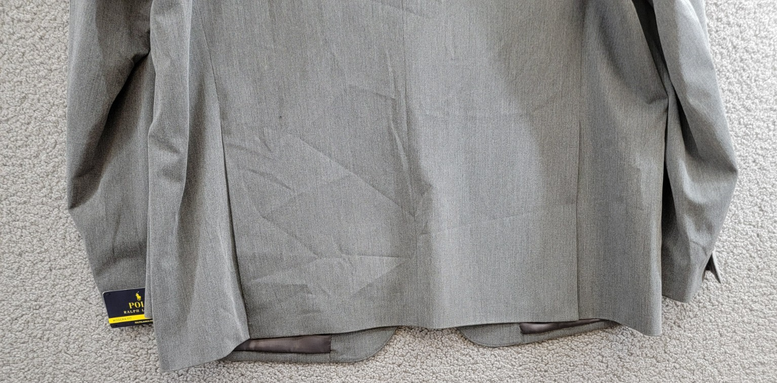 Polo Ralph Lauren Single-Breasted Twill Sport Coat Men's 48R Grey Notch Lapel - Picture 15 of 21