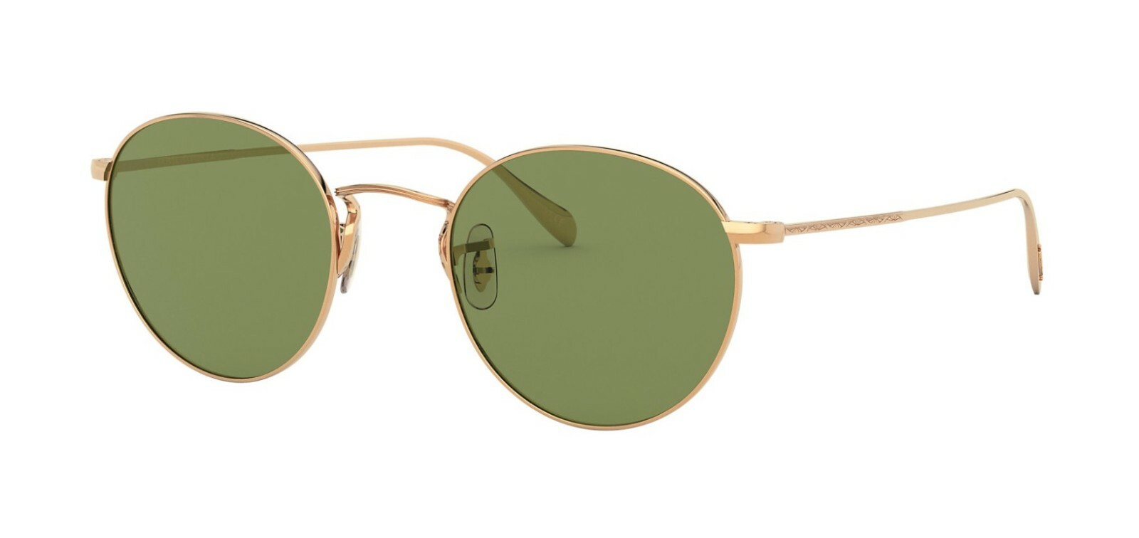 Pre-owned Oliver Peoples Coleridge Sun Ov 1186s Gold/green C (5145/52) Sunglasses