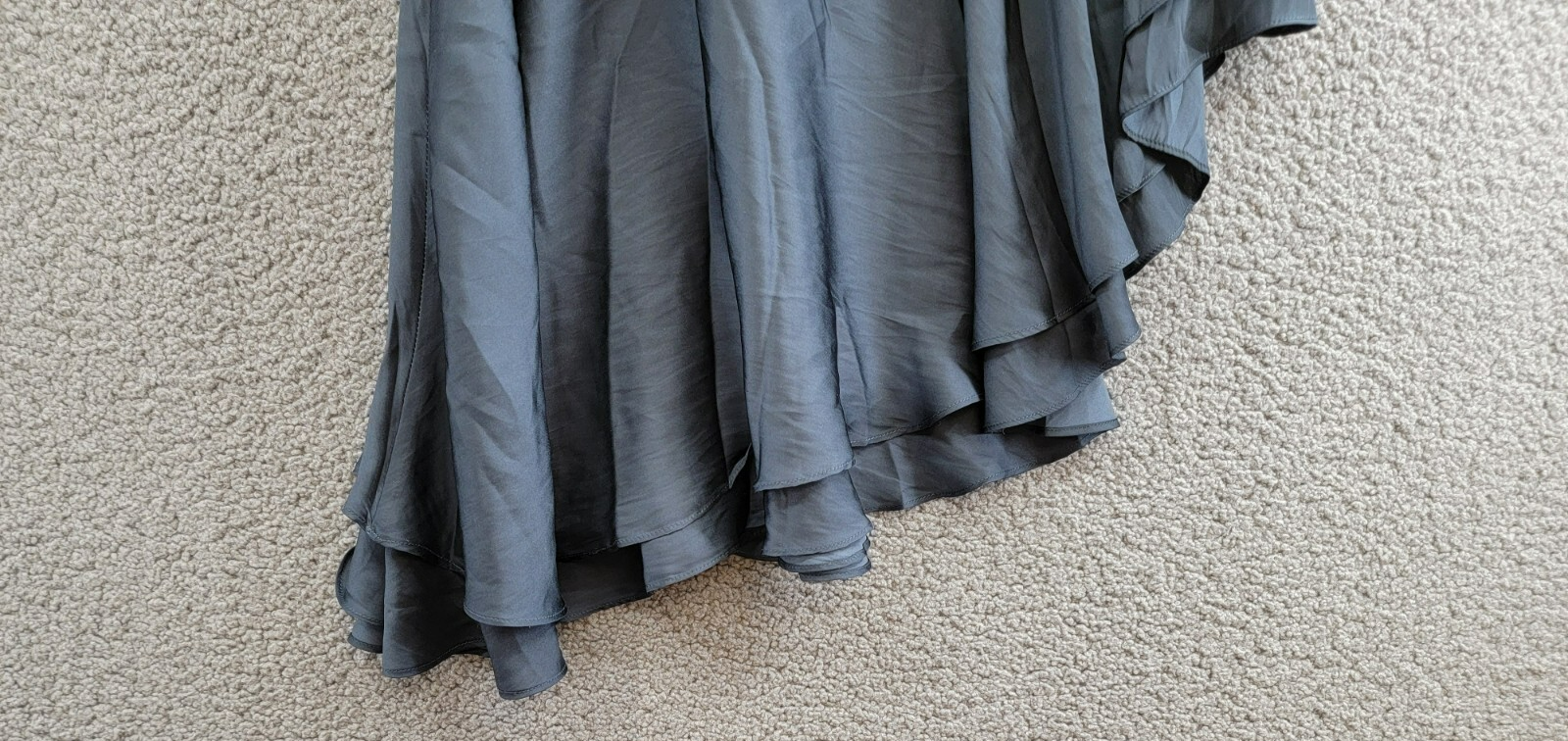 Lioness Legacy Asymmetric Skirt Women's S Navy Ruched Waist Side Zip Closure - Picture 11 of 15