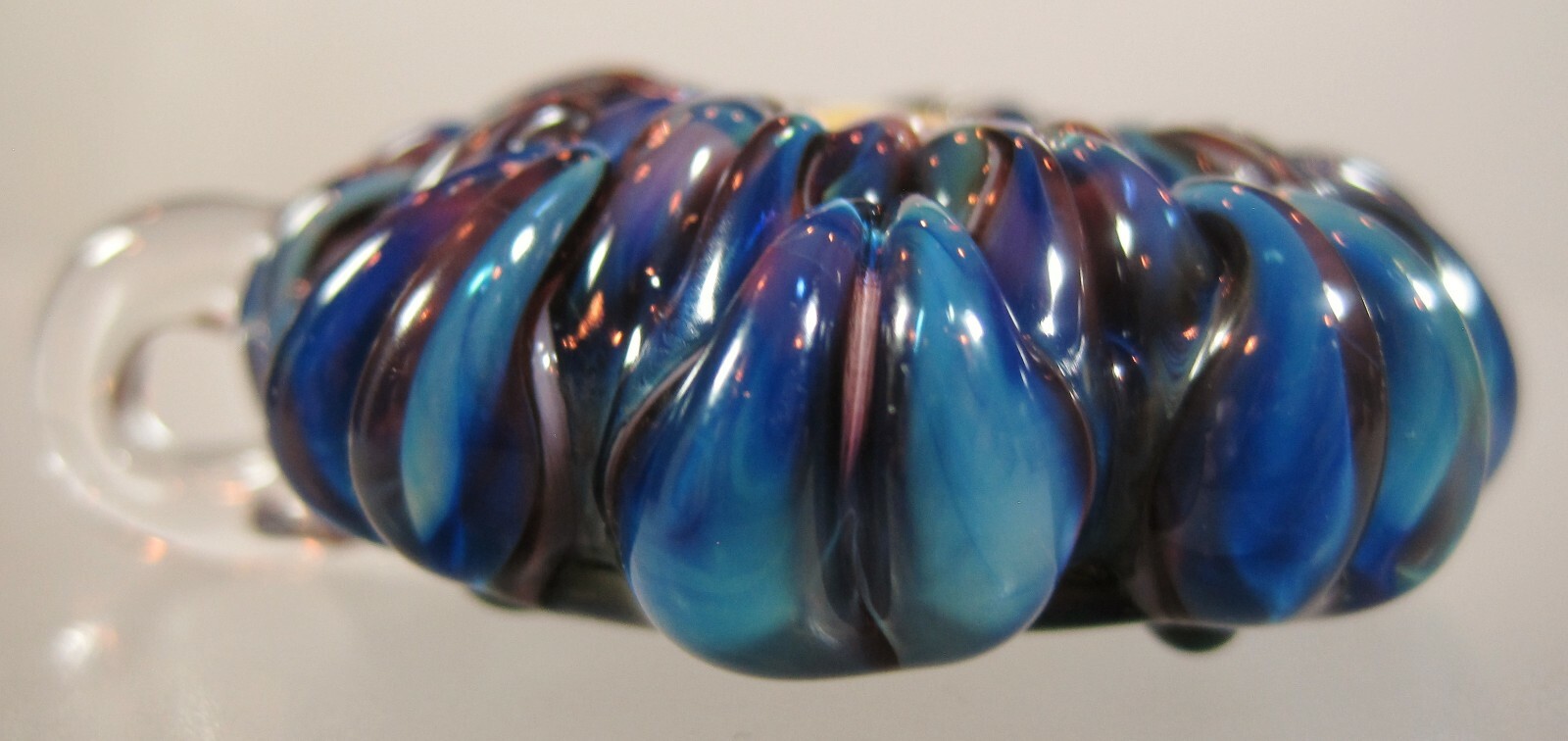 LAVENDER BLUE BLOOM Handmade Lampwork Glass Focal Pendant Leah Nietz SRA N39