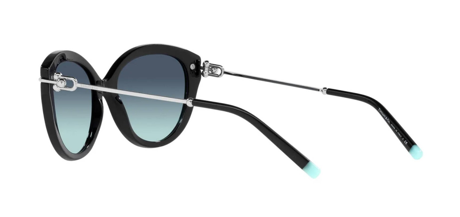 Pre-owned Tiffany & Co Tiffany Tf 4187 Black/blue Shaded (8342/9s) Sunglasses