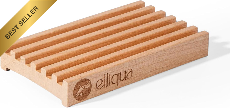 Wooden Soap Dish Holder – Natural Alder Wood with Drainage System, Eco-Friendly