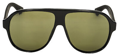 Pre-owned Gucci Gg0009s-001 Black Black Green Sunglasses