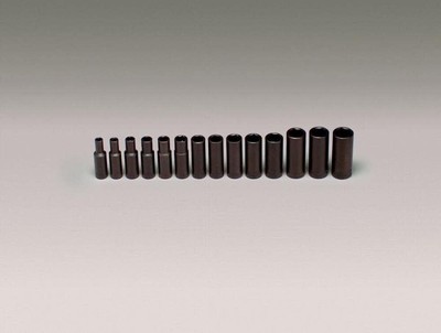 Wright Tool 358 3/8'' Drive 6 Point Deep Impact Metric Socket Set 6mm - 19mm (...