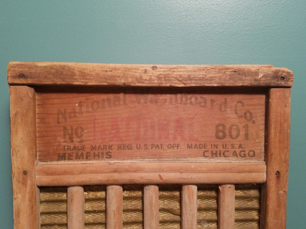 Vintage National Washboard Co. The Brass King No. 801 Memphis Chicago