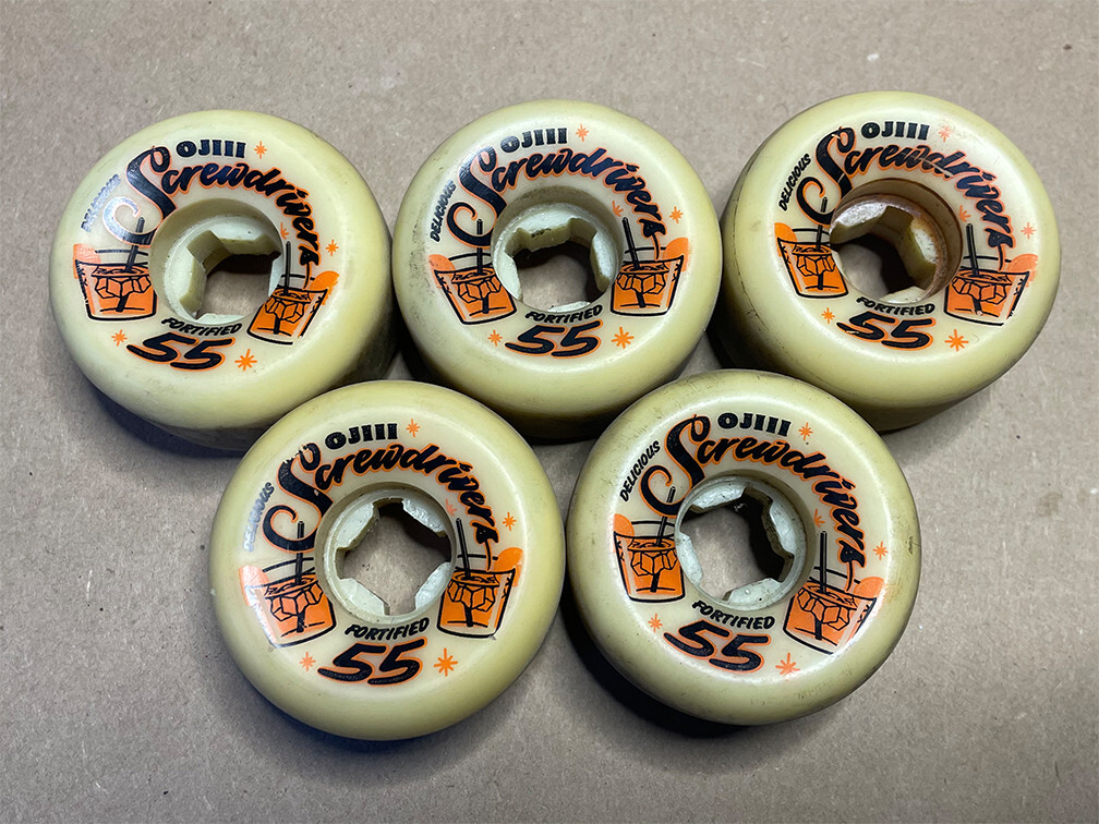 Vintage OJ III Screwdrivers 55mm Skateboard Wheels Santa
